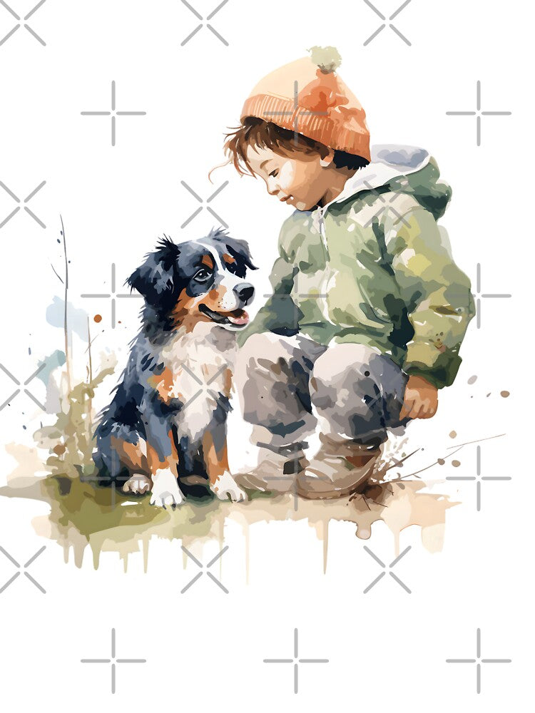 watercolor funny dog pack, dog, kid by R-RHAPSODY
