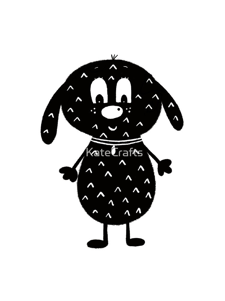 Black and white dog nr5 by KateCrafts