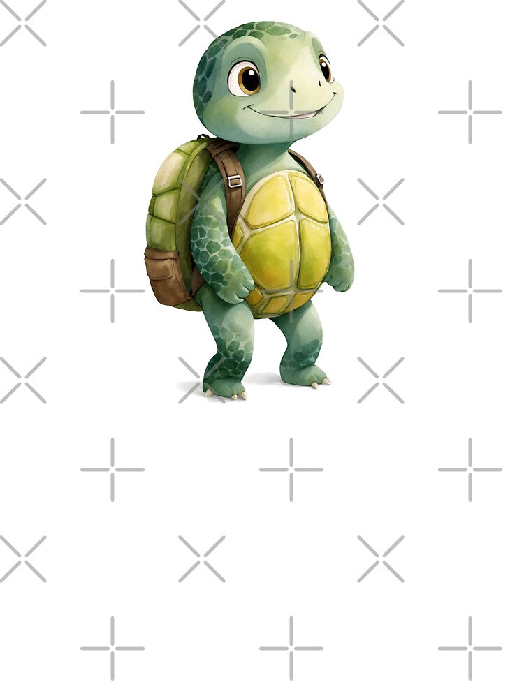 Whimsical Watercolor Turtle Character by Victoria Riabov