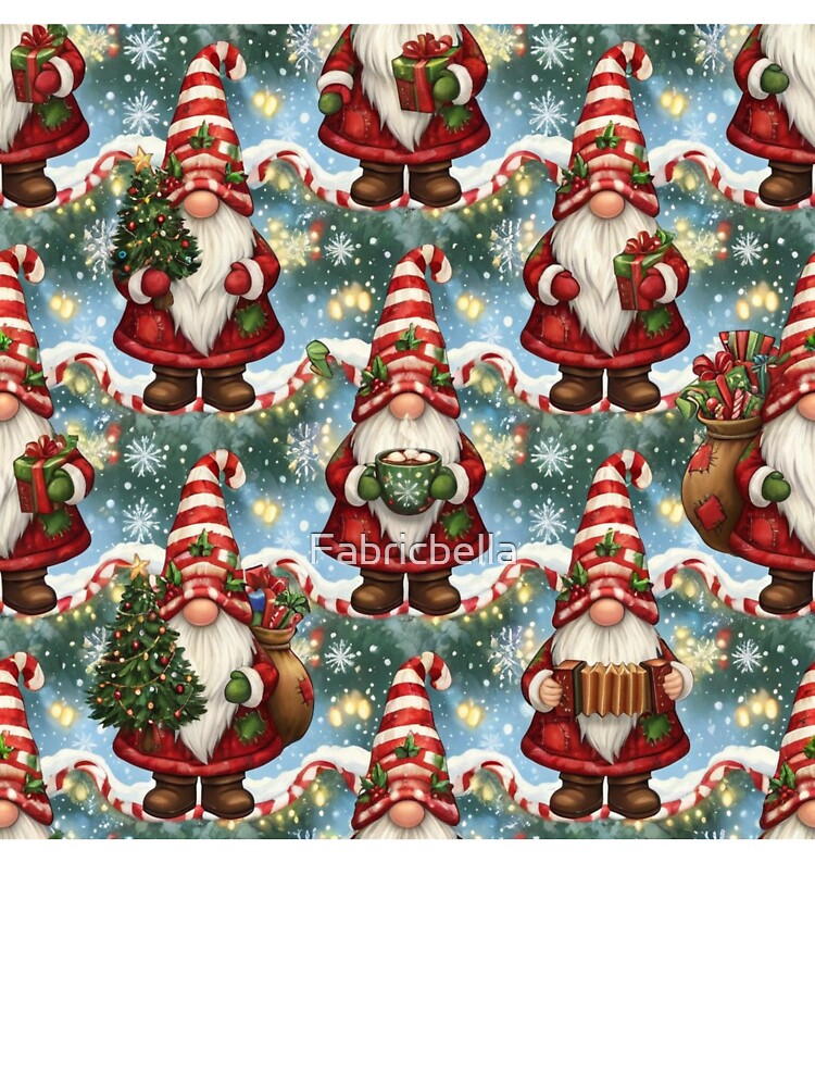 Christmas Gnomes with Gifts & Cocoa by Fabricbella