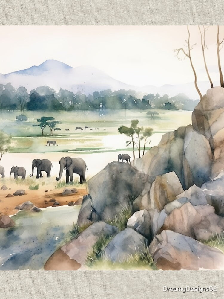 Harmony of Giants: The Elephants Feast by DreamyDesigns92