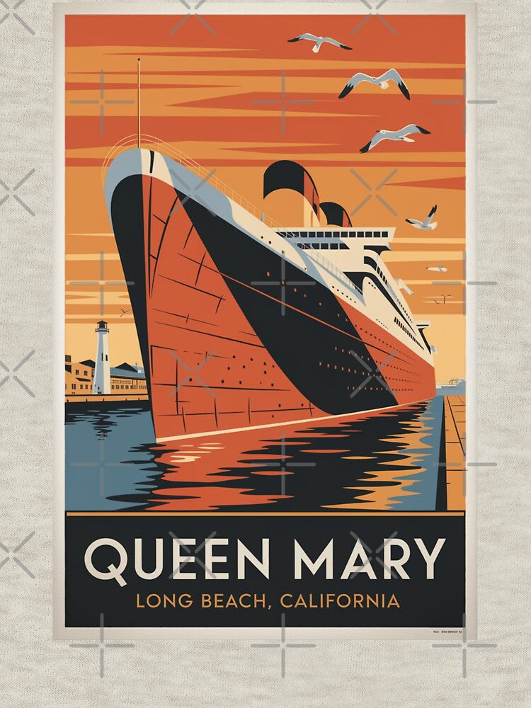 Long Beach Vintage Travel Poster by TravelerRat