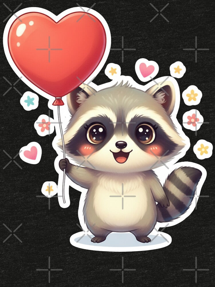 Heart-shaped raccoon by SimonsDesignArt