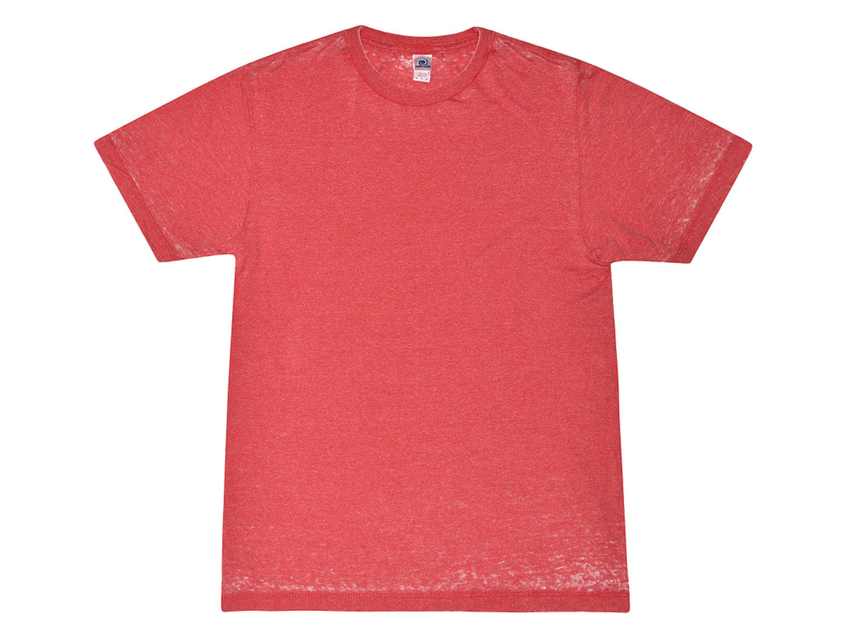 Ruby Acid Wash Burnout T-shirts Adult S-3XL 50/50 Cotton/Polyester Blend