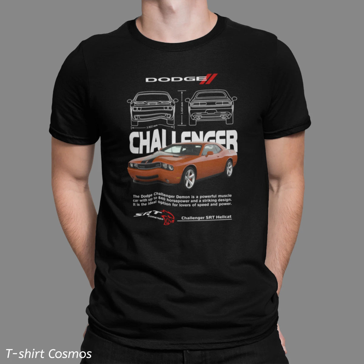 Retro Dodge Challenger Car T-shirt, classic car, Dads gift, old school