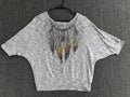 Vintage 90s Dreamcatcher Feather Heather Southwestern Boho Shirt - L
