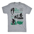 Mens Funny T Shirts Bigfoot Facts Sheet Sarcastic Sasquatch Graphic Novelty Tee