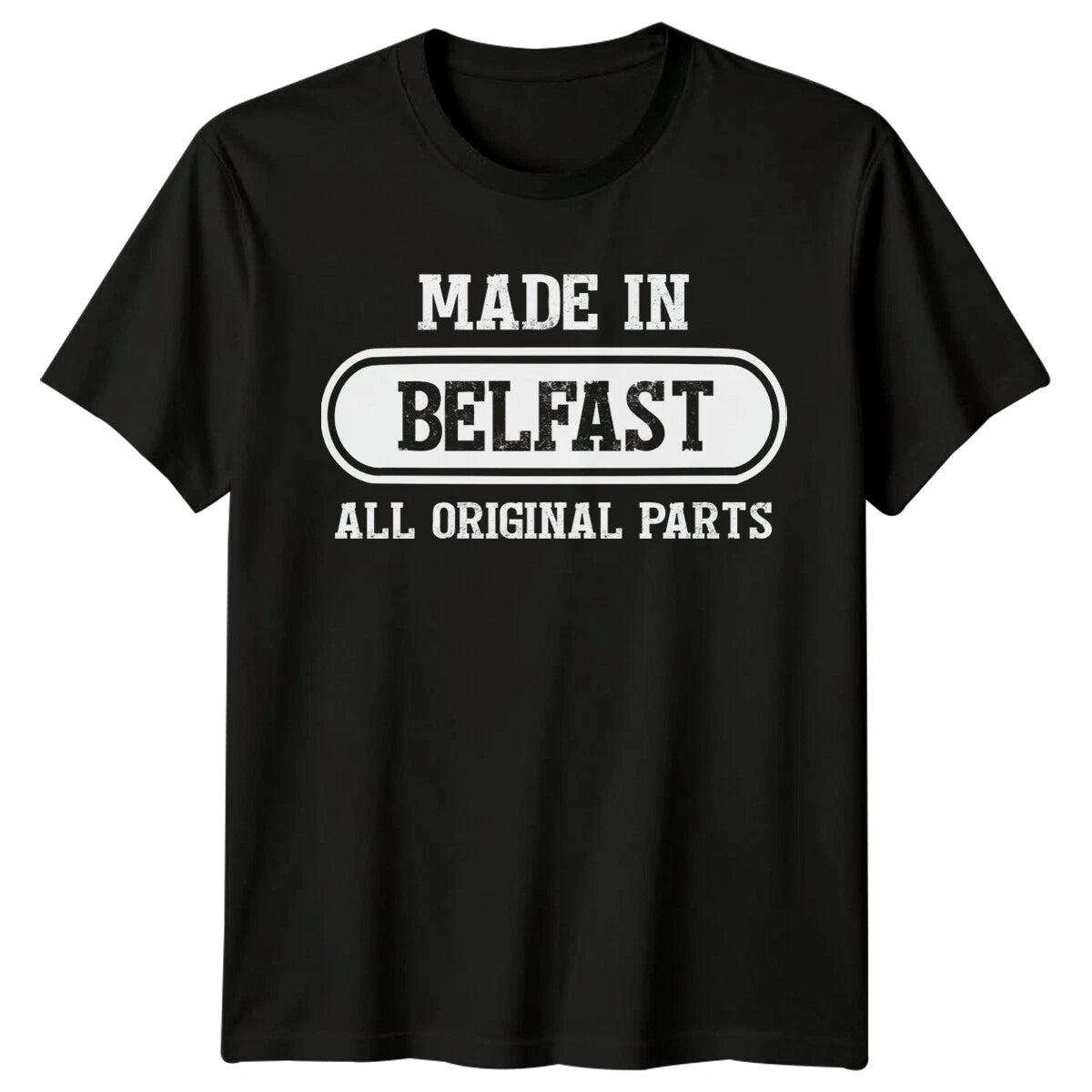 Made In Belfast All Original Parts Mens T-Shirt Ireland Landmark