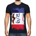 Iowa State Flag Grunge Mens T-Shirt Iowan Shirt Jersey Gift