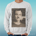 Felpa Man Light Sweater Light Grey " Sheldon Cooper Moustache Mustache "
