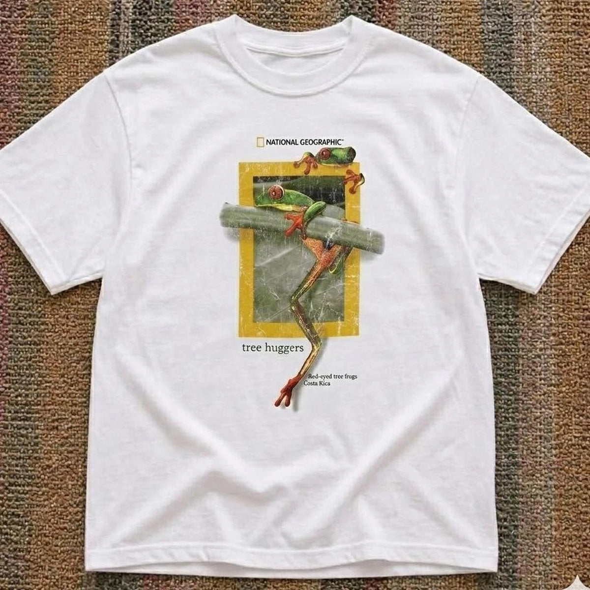 Y2K National Geographic Red-eyed Tree Frogs T-Shirt