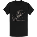 Gildan 5000 Godzilla Electric Guitar T-Shirt - Rockstar Dino Gift Tee