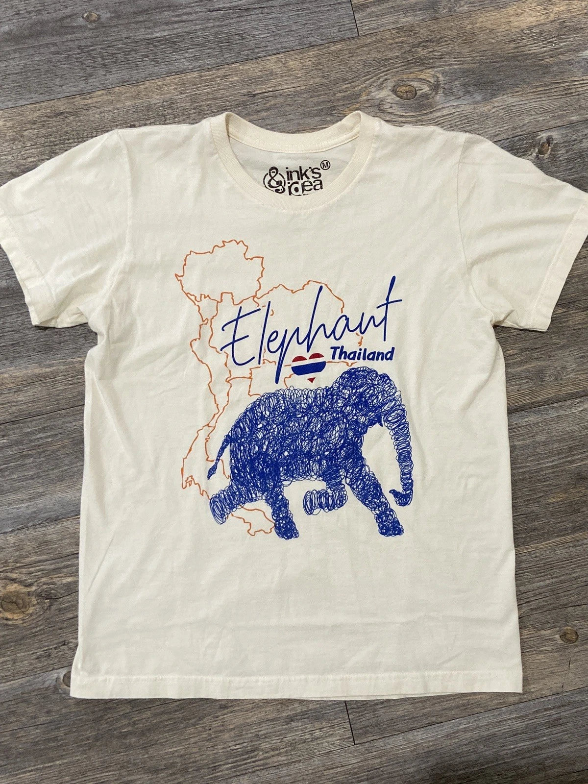 Ink’s Idea Thailand Elephant Shirt MED Unisex Artistic Nature Lover Hippie Boho