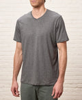 NWOT-Pact-Men’s Organic SoftSpun Essential V-Neck Tee-Med Grey Heather- (LARGE)