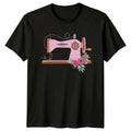 Vintage Sewing Machine Floral Quilting Hobby T-Shirt