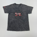 Keith Haring T Shirt Mens Large Gray Acid Wash Graphic Art Tee Cotton