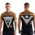 AMERICAN FIGHTER Black Burnt Texas Orange MIDWAY Athletic Graphic T-shirt NWT