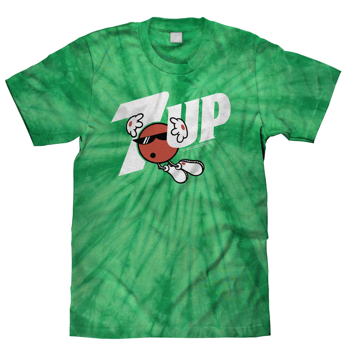 7UP Soda Mens T Shirt Kelly Green Tie Dye