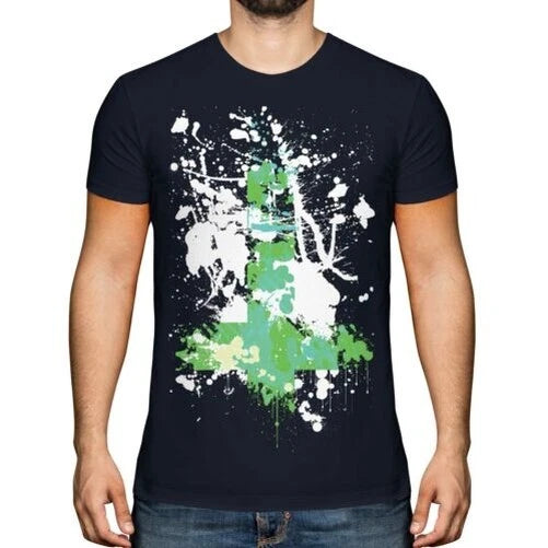 Grunge Cross Printed T-Shirt Hipster Gradasso Graphic Christian Top
