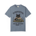Introverting Cat Shirt Funny Introvert T Shirt Social Battery Reader Tee Gift