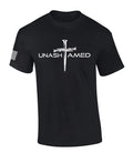 Mens Christian Shirt Nail Cross Unashamed Short Sleeve T-shirt Graphic Tee