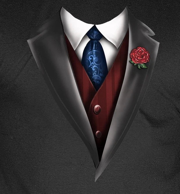 Mens T Shirt Suit Tie Vest Funny Men Shirts Fathers Day Gift