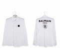 balmain white shirt with Front Logo and printed written on the back