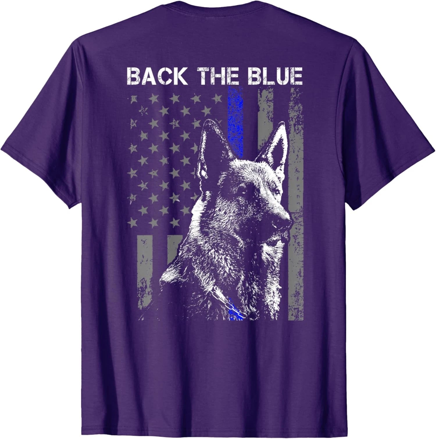 Back The Blue Thin Blue Line American Flag German Dog Unisex T-Shirt