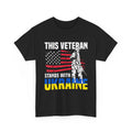 This Veteran Stands With Ukraine Shirt, USA Flag Ukrainian Flag Vintage Shirt