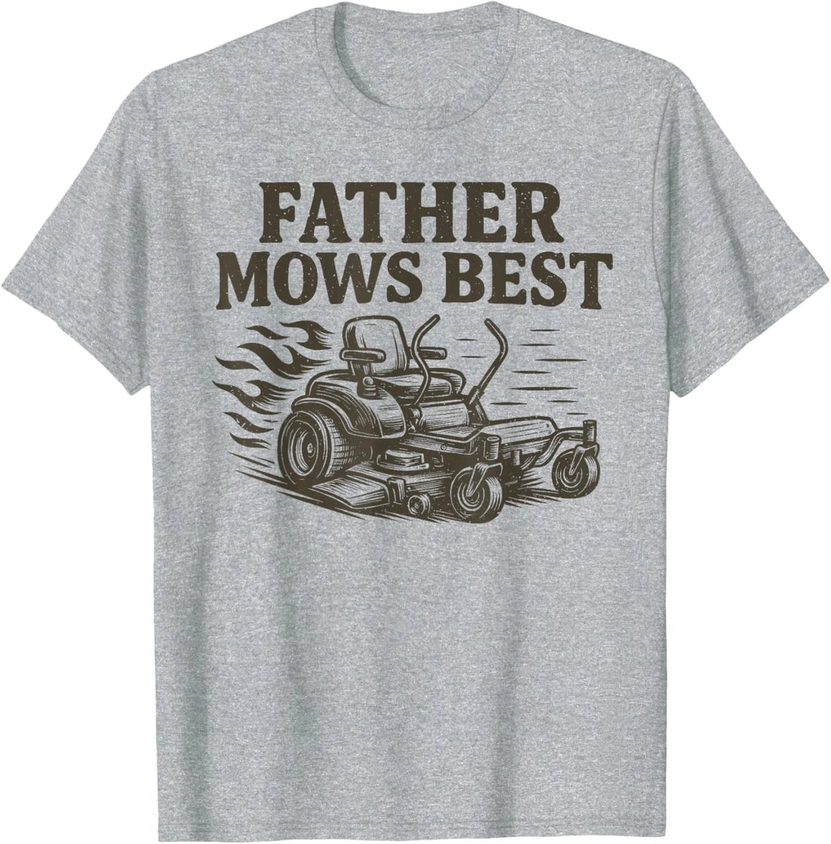 Father Mows Best Funny Fathers Day Dad Jokes T-Shirt