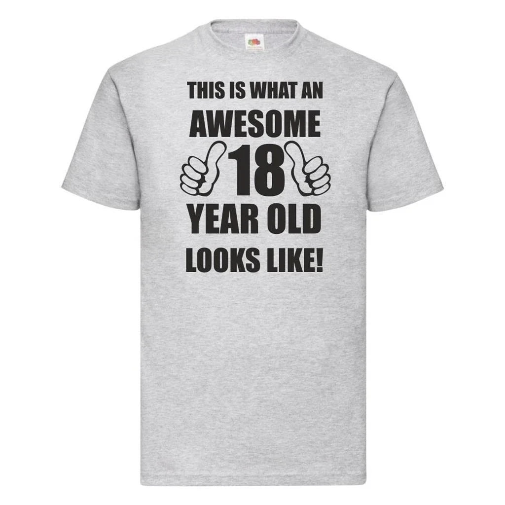 18th 18 Years Old Eighteenth Birthday Gift Presents Mens Funny Awesome T-Shirt