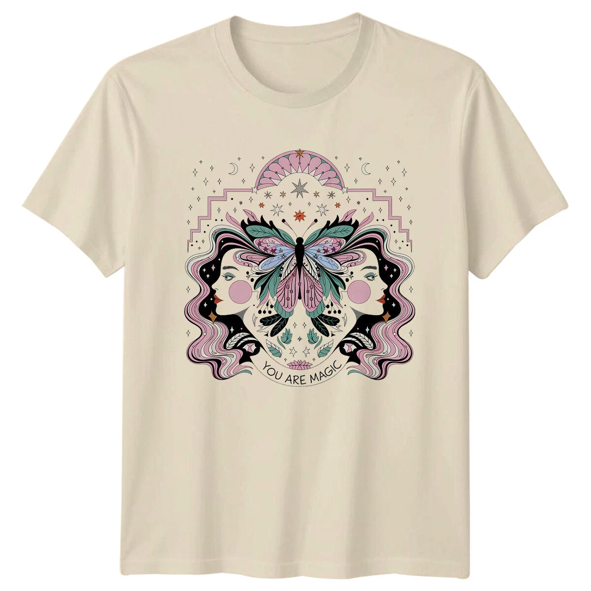 You Are Magic Boho Celestial Butterfly T-Shirt Womens Mens
