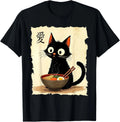 Funny Cat Ramen Graphic Japanese Kawaii Anime Cat unisex T-Shirt