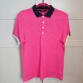 Urban Fox Dark Pink Stripe Mens Polo Shirt T-Shirt Size Large BNWT