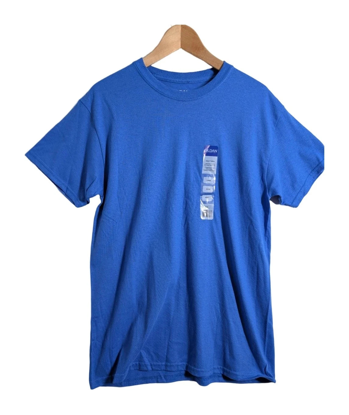 Gildan Men's Royal Blue Adult T-Shirt Size M 100% Cotton Regular Fit Plain Tee