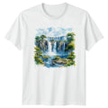 Waterfall Landscape Waterfalls Nature Mens T-Shirt Womens Tee Graphic Top