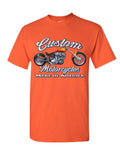 Custom Motorcycles T-Shirt Biker Chopper American Tradition USA Mens Tee Shirt