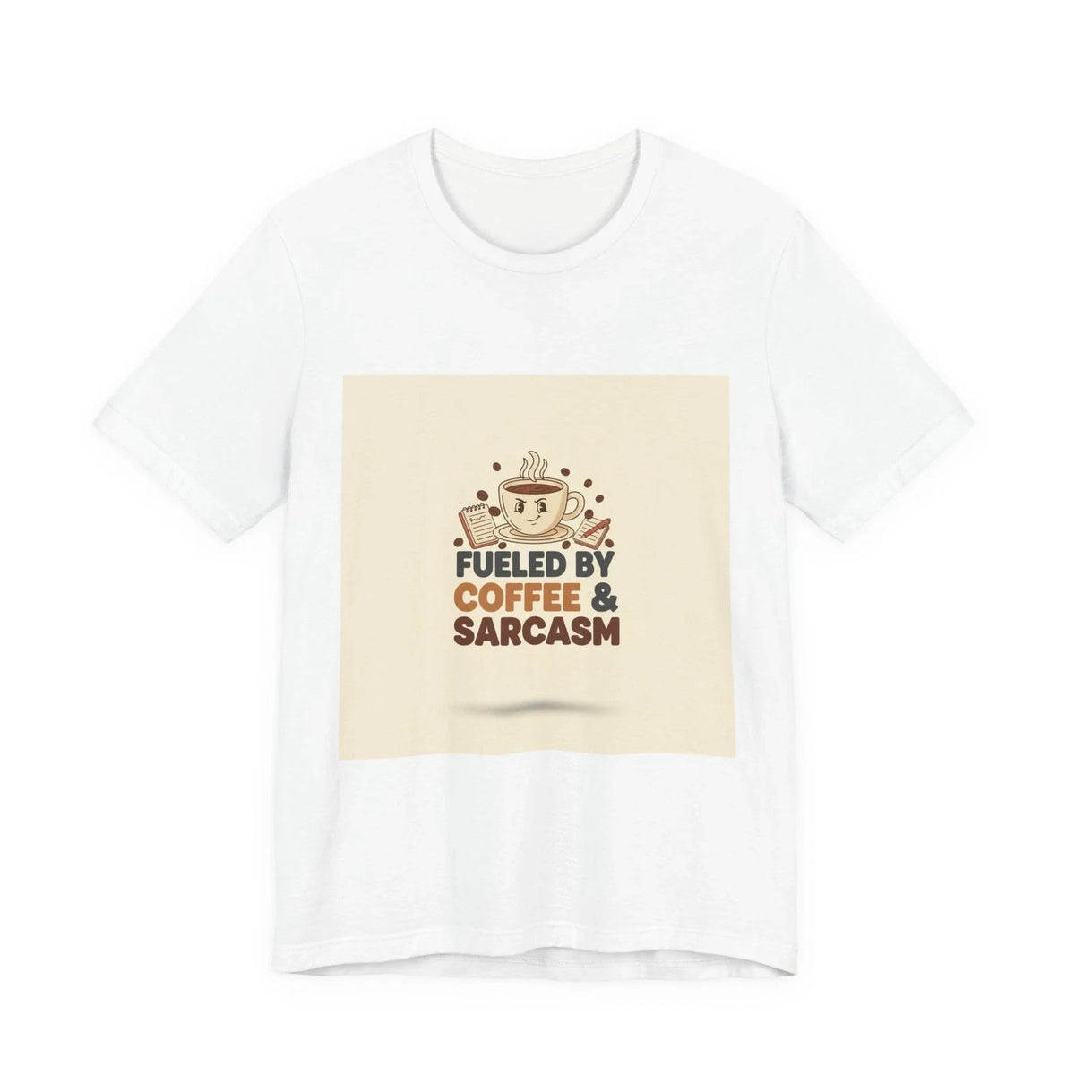 Fueled by Coffee & Sarcasm T-Shirt | coffee shirt, caffeine funny tee