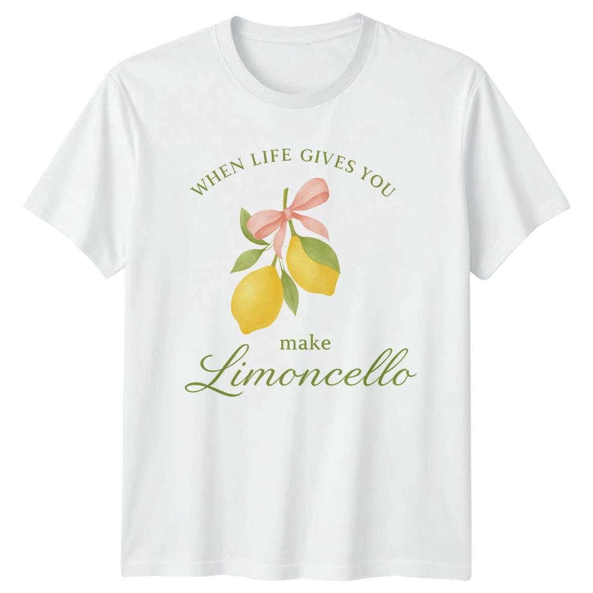 When Life Gives You Make Limoncello Womens T-Shirt Italian Drink Alcohol