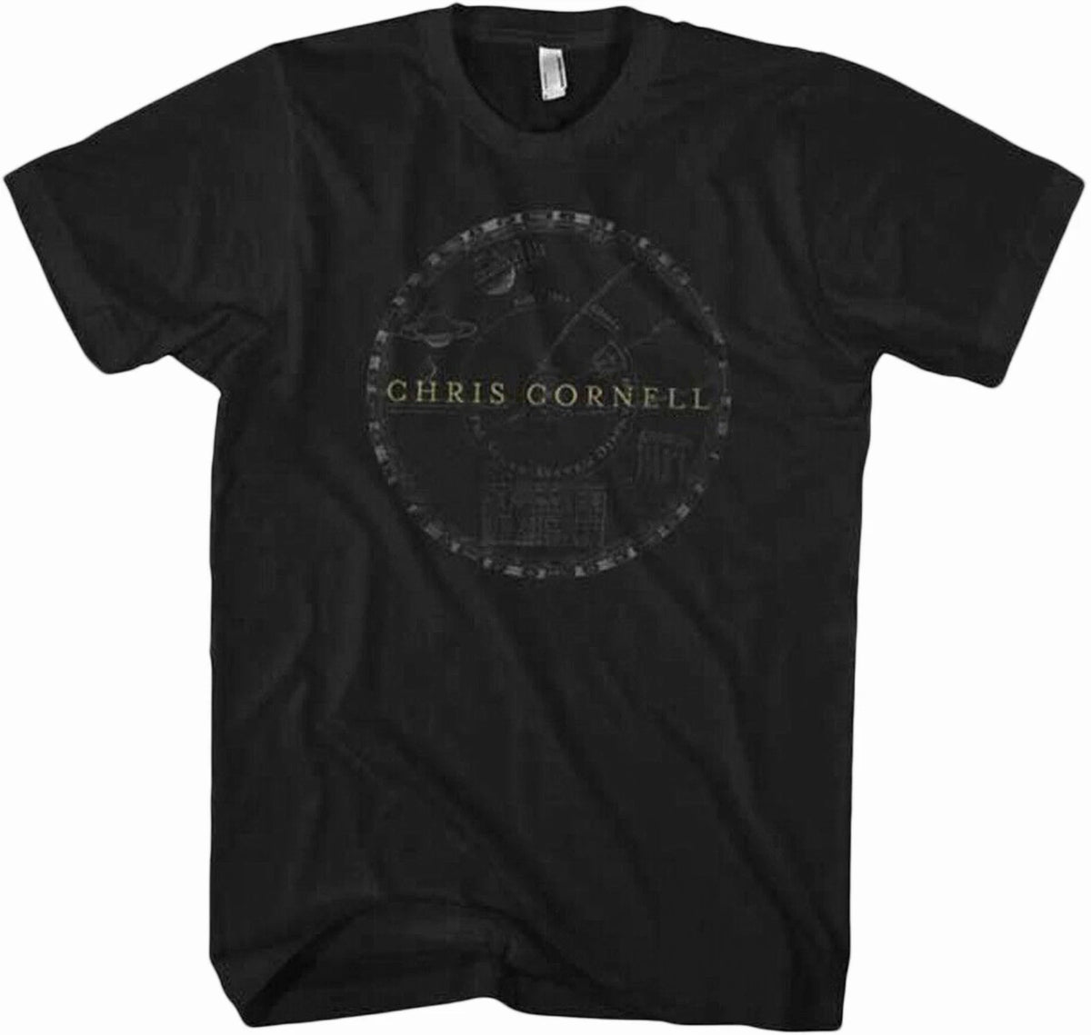 Chris Cornell Solar System Adult T-Shirt -heavy metal, grunge alternative hard