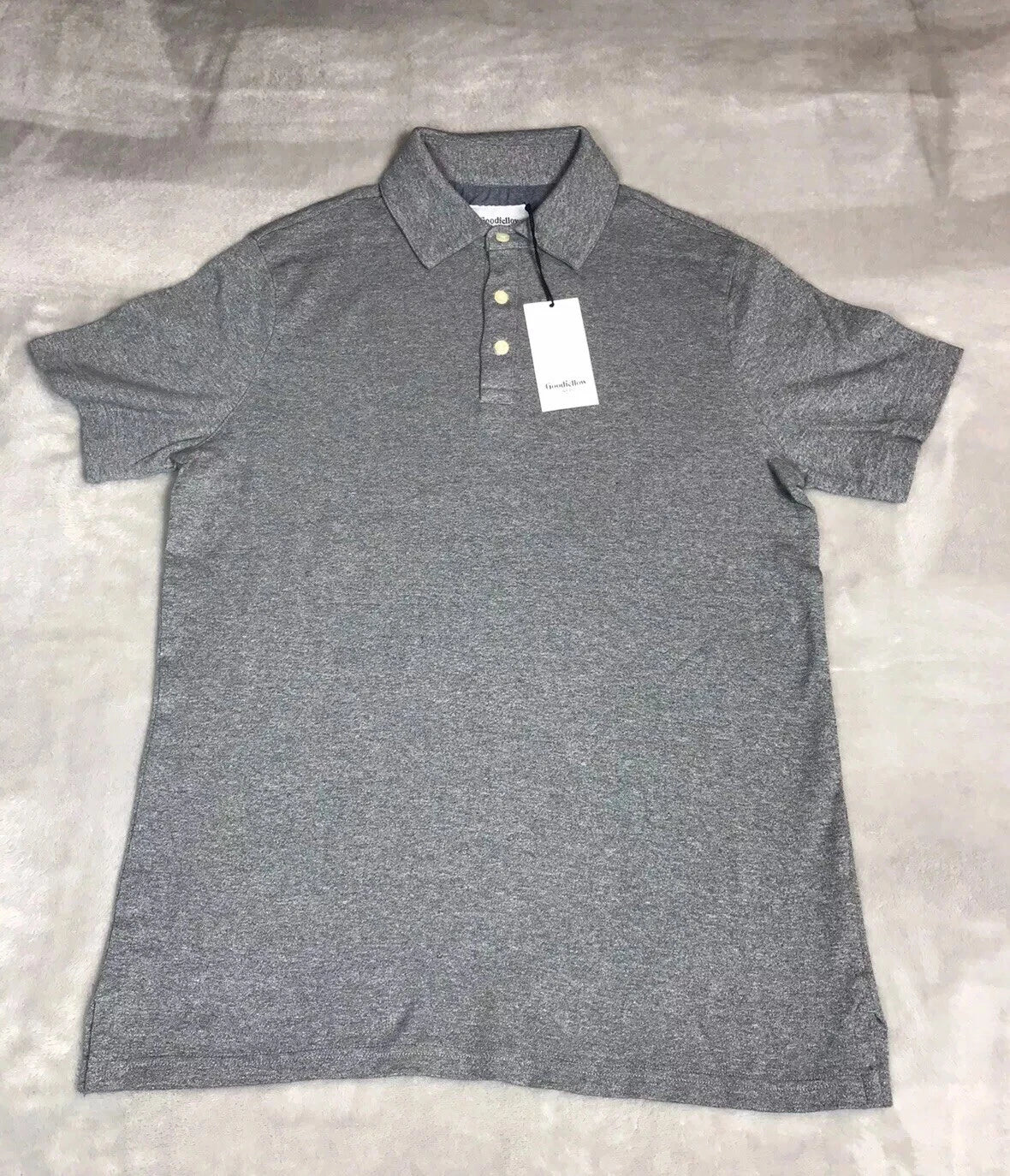 Goodfellow & Co Standard Fit S.S Elevated Ultra-Soft Polo Shirt, Railroad Gray M