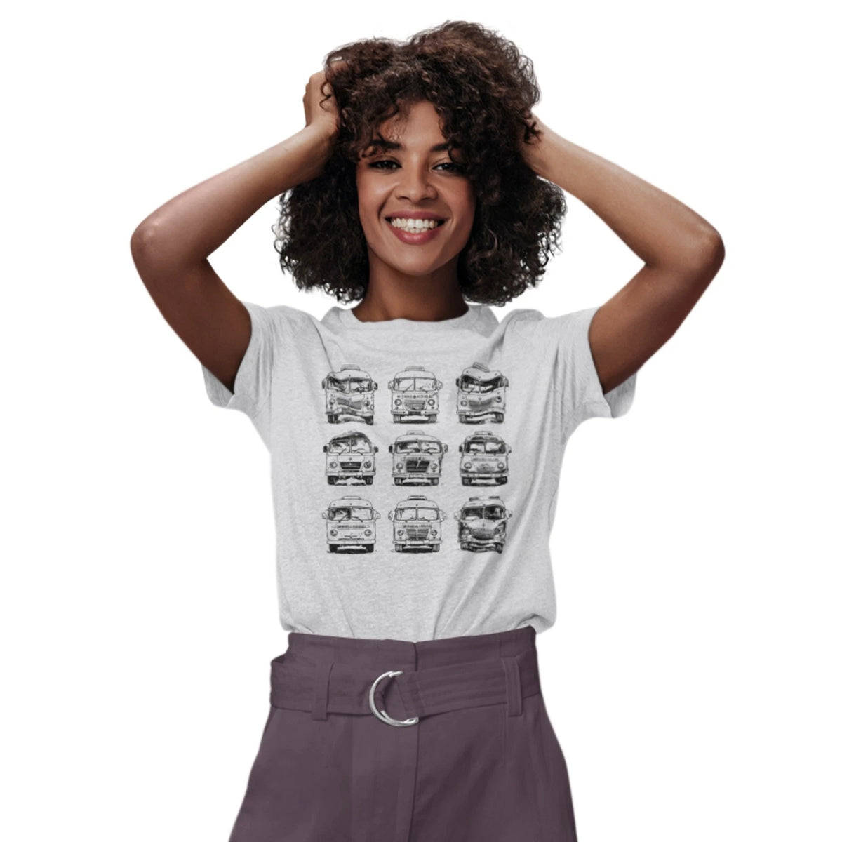 Campervans Pop Art Style Hand Printed T-Shirt Nine Vans