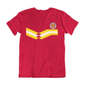 Mens NORTH MACEDONIA Retro Strip Style Football T-Shirt 2024 Tee Euro Shipping