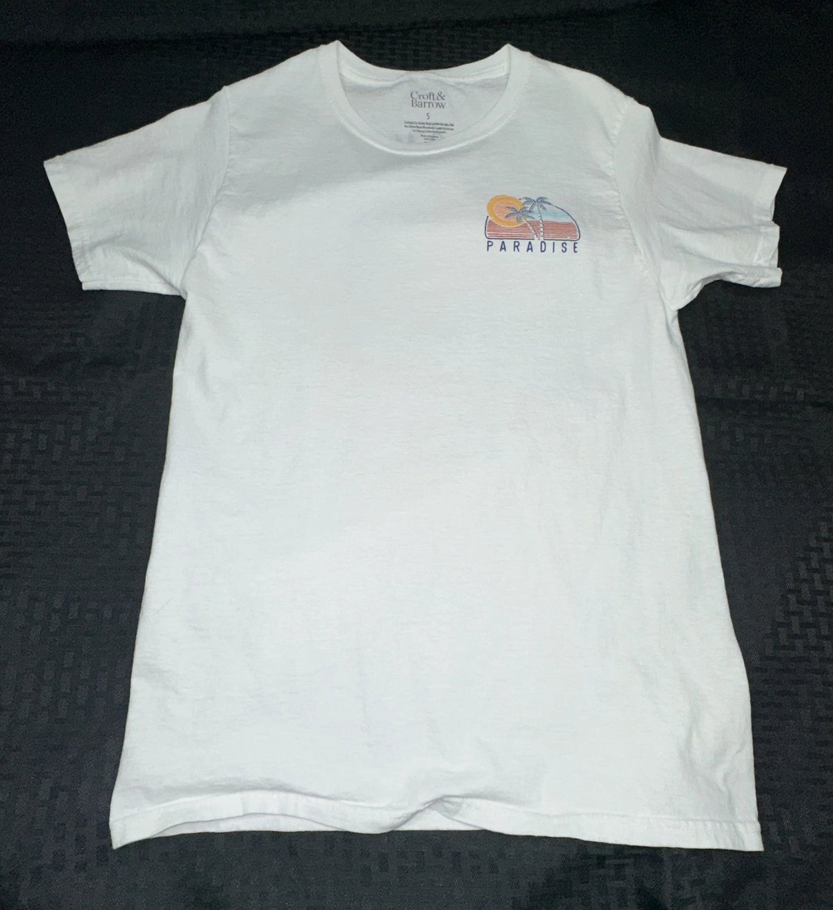 Croft & Barrow Men's T-Shirt Modern Fit Paradise White Size Small