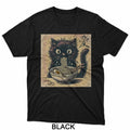 Black Cat Yellow Eyes Earring Ramen Japanese Anime Kawaii 80 T-Shirt