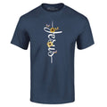 Jesus Script Cross Flowers and Butterflies T-shirt Religious Shirts