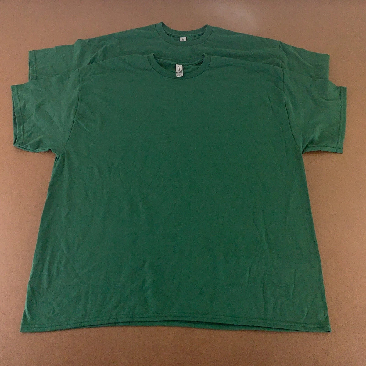 Gildan Dry Blend Men's 2XL Green Short Sleeve Crew Neck T-Shirt 2 Pack New