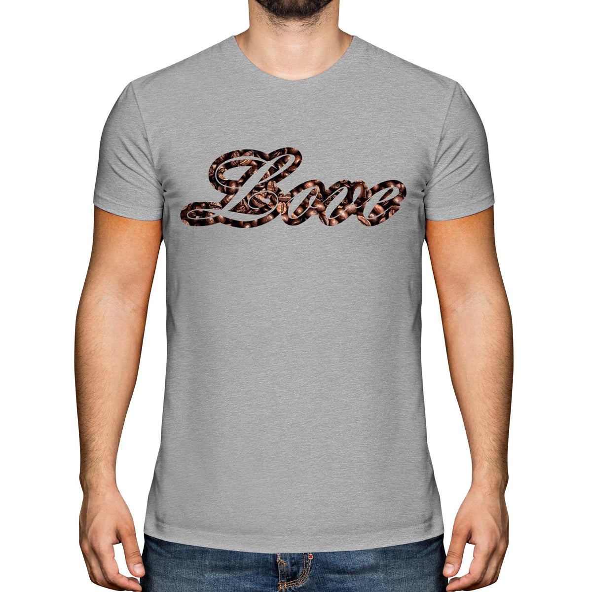 LOVE FOR COFFEE MENS T-SHIRT TEE TOP GIFT POD BEAN