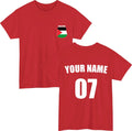 Personalised Palestine Football T-Shirt Custom Name Number Fan Gift Unisex Top