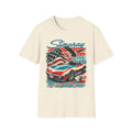 Corvette Stingray T-Shirt American Flag Classic C3 Muscle Car Graphic Tee USA